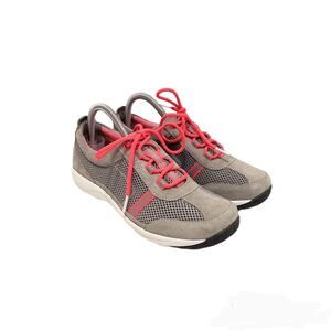 Dansko Helen Gray And Pink Suede Sneakers Women's Size 7